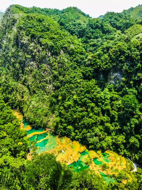 View of Semuc Champey, Guatemala, from El Mirador