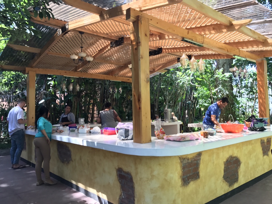The school's cafeteria in the middle of the garden - super affordable and delicious local cuisine. Tamales, tostadas, tacos, licuados, banano con choco were some of the items on the menu.